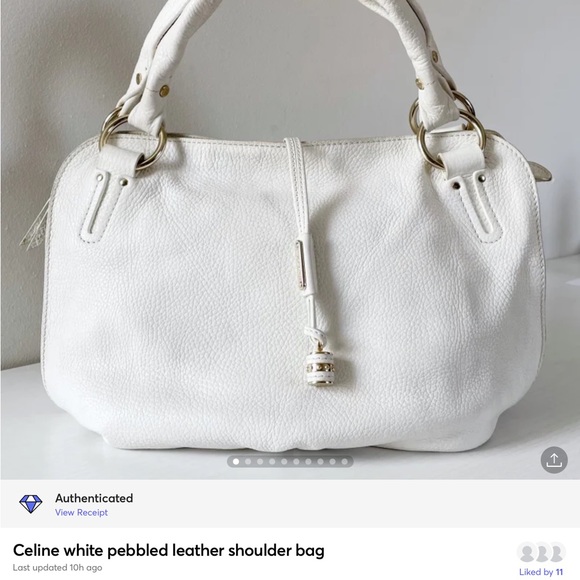 ❤️SOLD❤️Celine white bittersweet pebbled leather shoulder bag - Picture 11 of 11